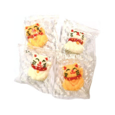 手工製~招財貓棉花糖